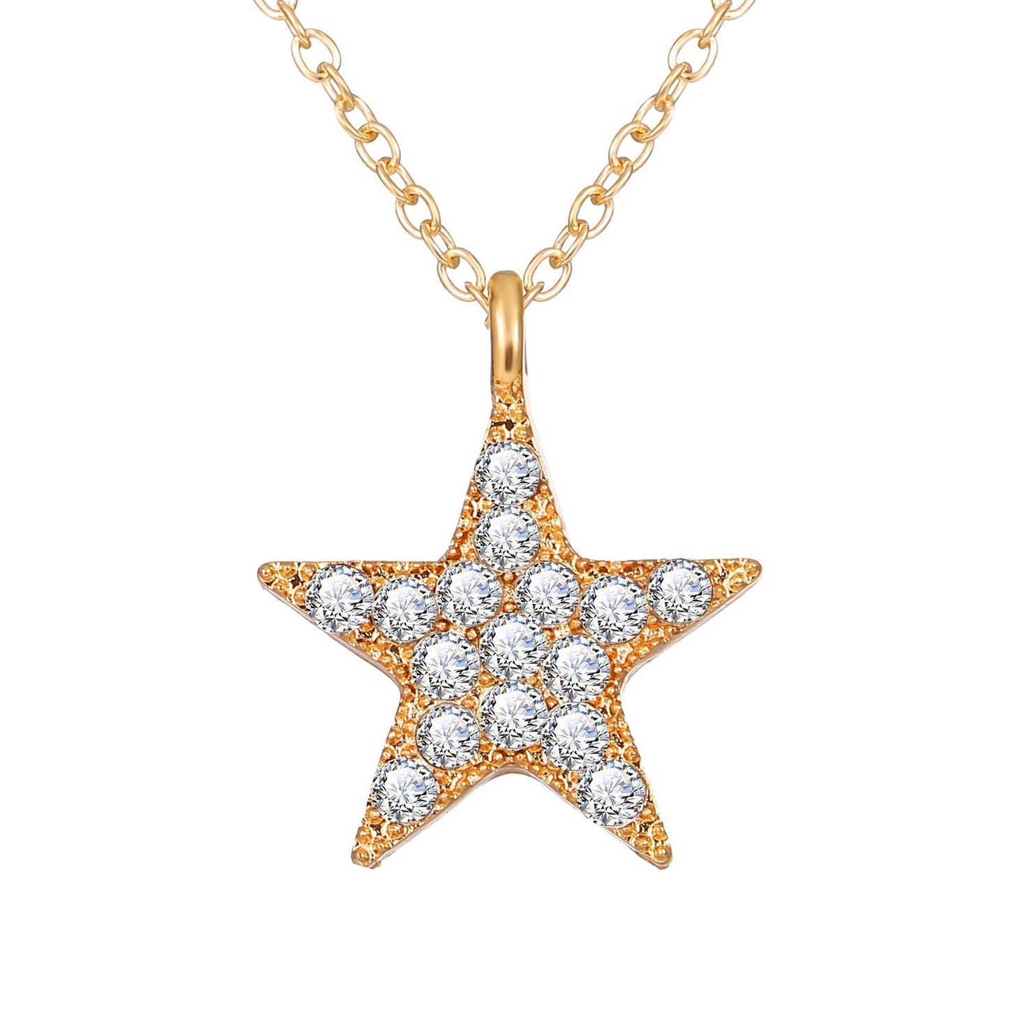 3 Piece Celestial Pave Necklace With Crystals 18K Gold Plated - Bubble Girl