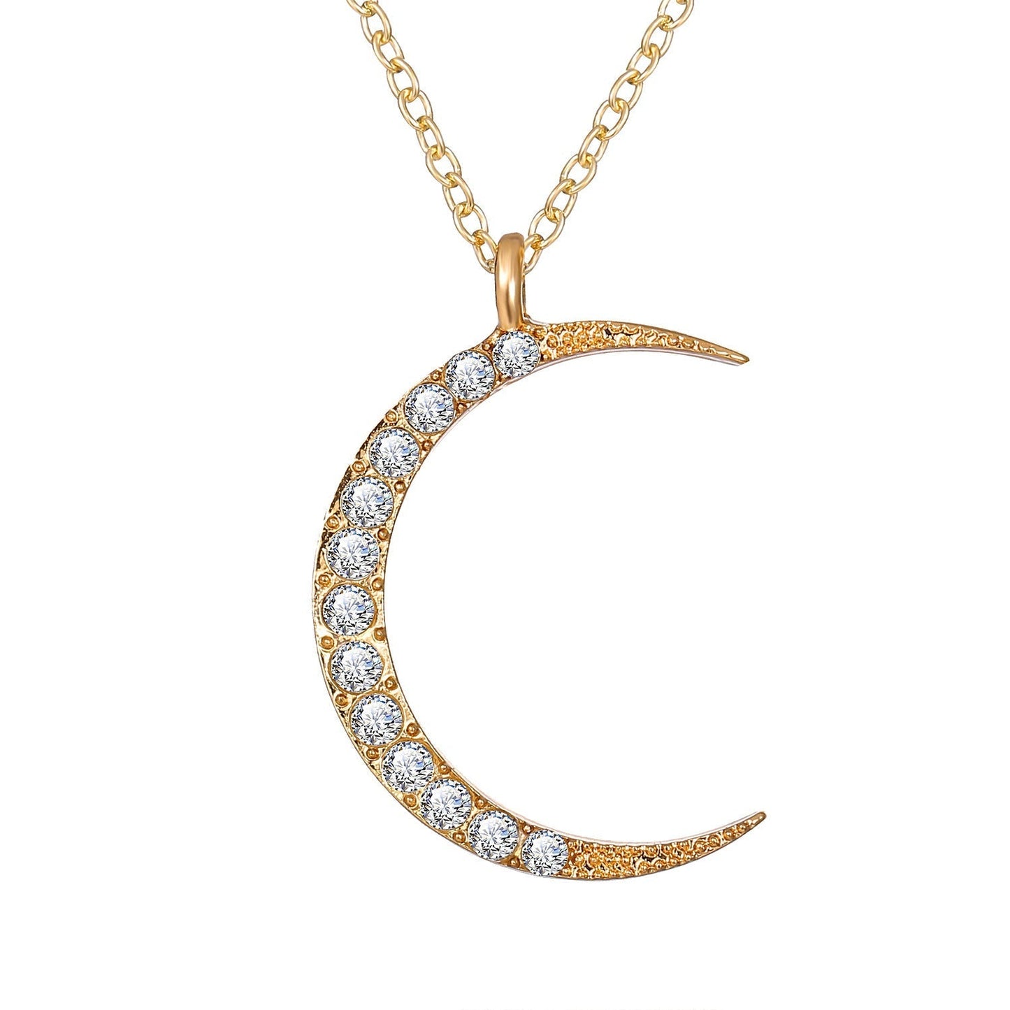 3 Piece Celestial Pave Necklace With Crystals 18K Gold Plated - Bubble Girl