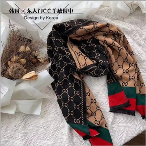 Bohemian Style Cashmere Scarf With Pattern - Bubble Girl