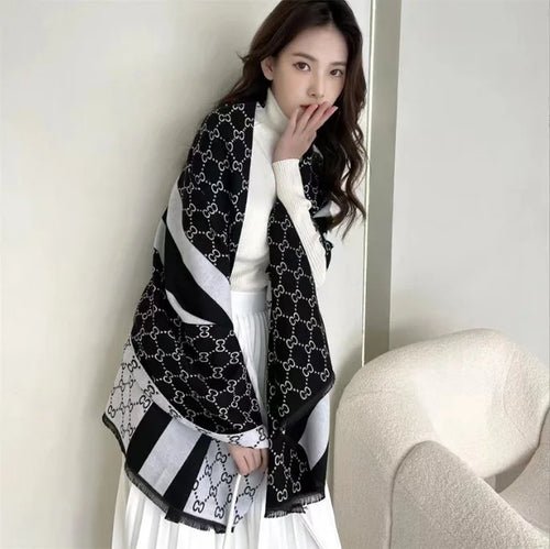 Bohemian Style Cashmere Scarf With Pattern - Bubble Girl