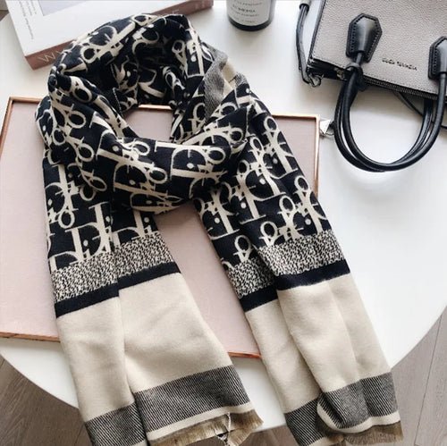Bohemian Style Cashmere Scarf With Pattern - Bubble Girl
