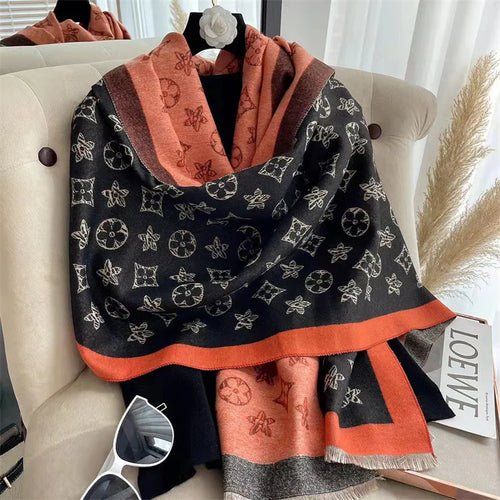 Bohemian Style Cashmere Scarf With Pattern - Bubble Girl