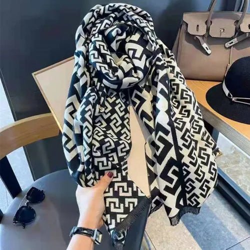 Bohemian Style Cashmere Scarf With Pattern - Bubble Girl