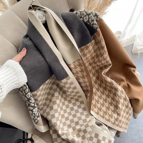 Bohemian Style Cashmere Scarf With Pattern - Bubble Girl