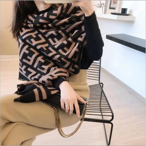 Bohemian Style Cashmere Scarf With Pattern - Bubble Girl