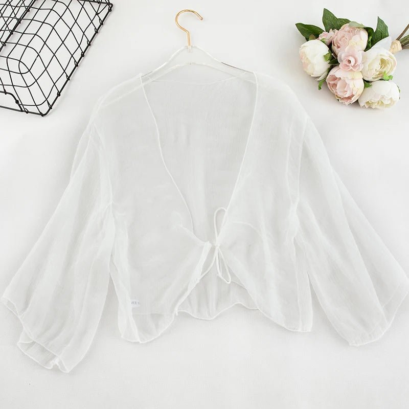 Chiffon Shawl Tie - Front Short - Bubble Girl