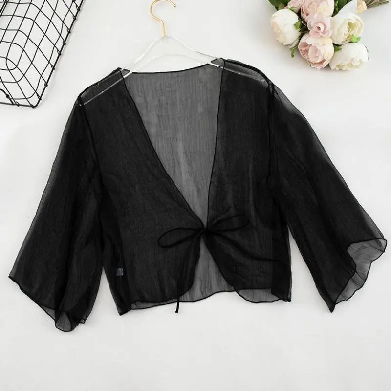 Chiffon Shawl Tie - Front Short - Bubble Girl