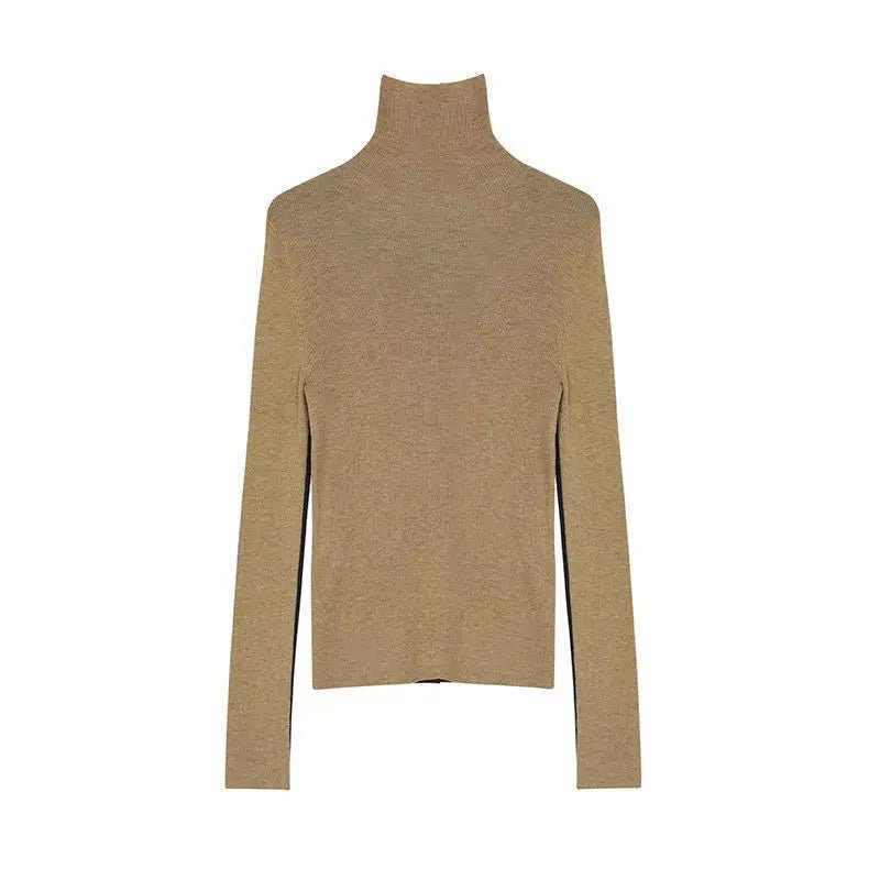 Color Block Soft Turtleneck Long Sleeve - Bubble Girl