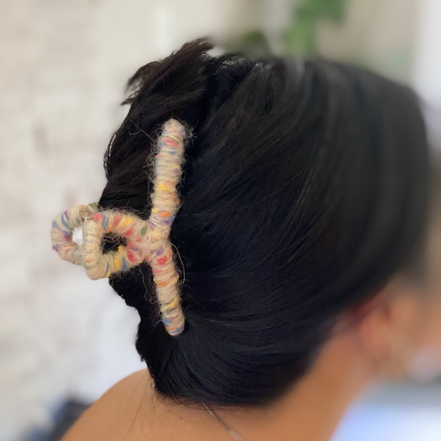 Confetti Yarn Hair Claw Set Of 3 - Bubble Girl