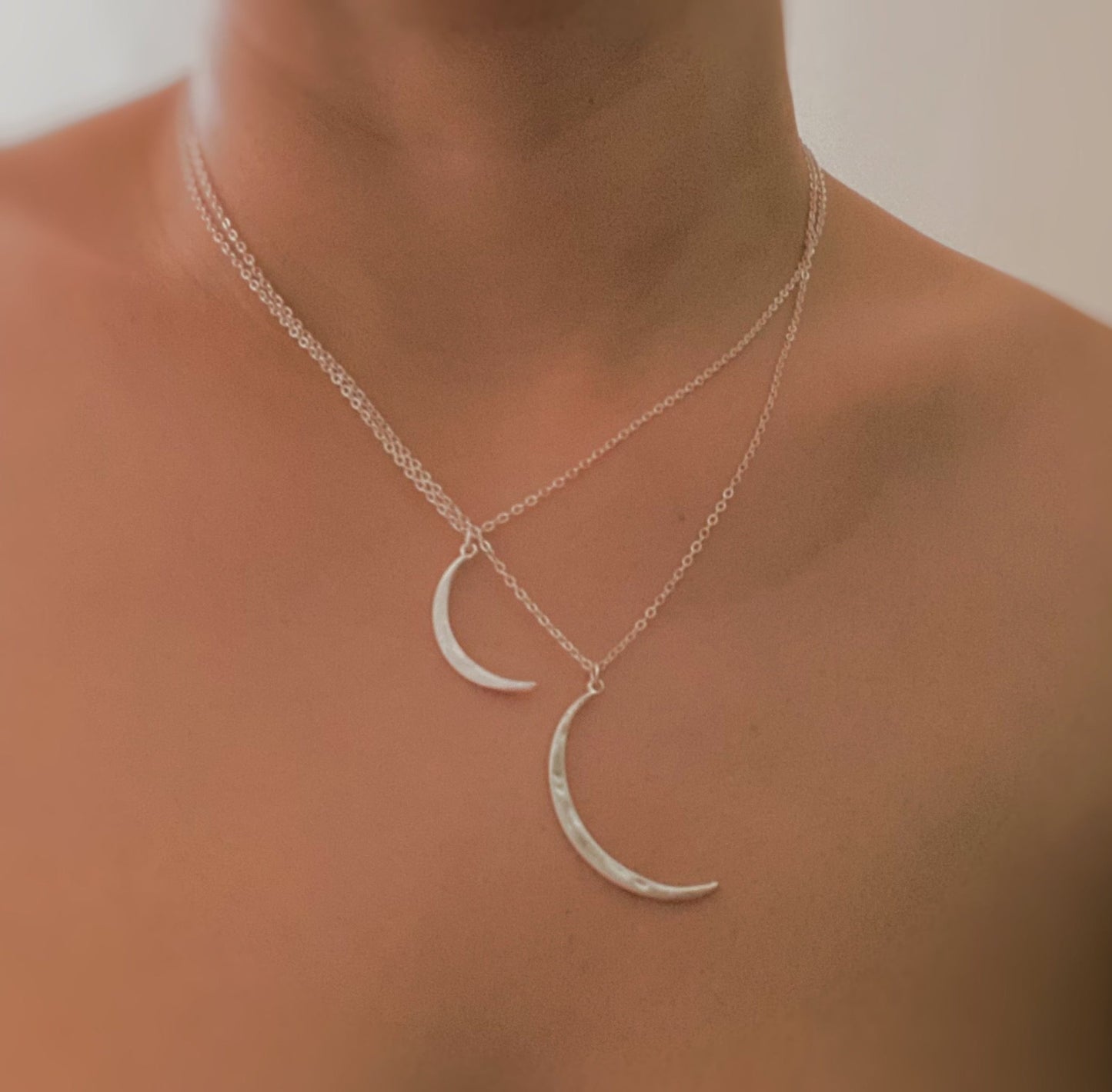 Crescent Duo Necklace Set Of 2 - Bubble Girl