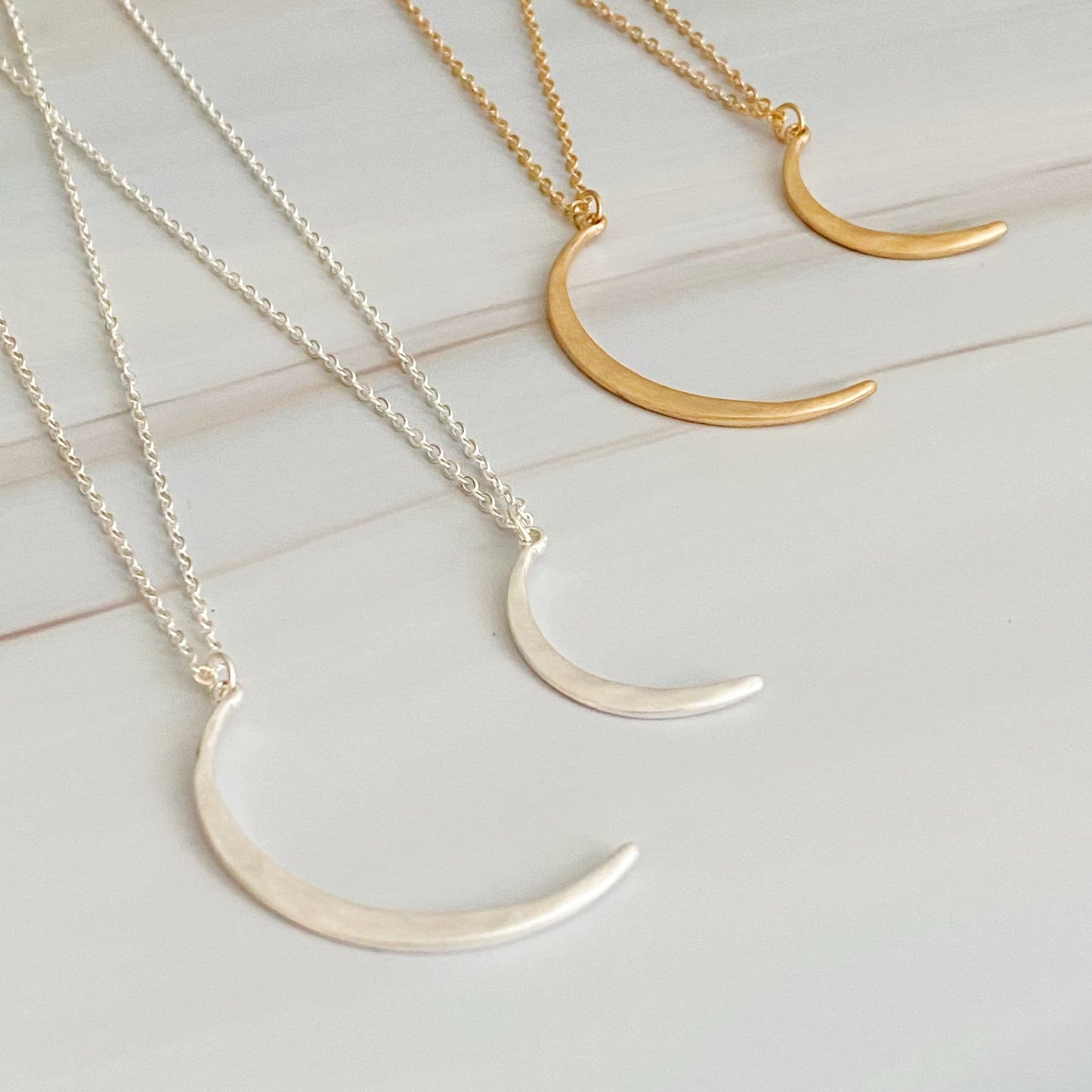 Crescent Duo Necklace Set Of 2 - Bubble Girl