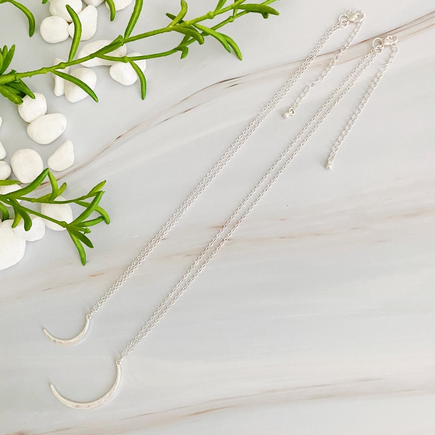 Crescent Duo Necklace Set Of 2 - Bubble Girl