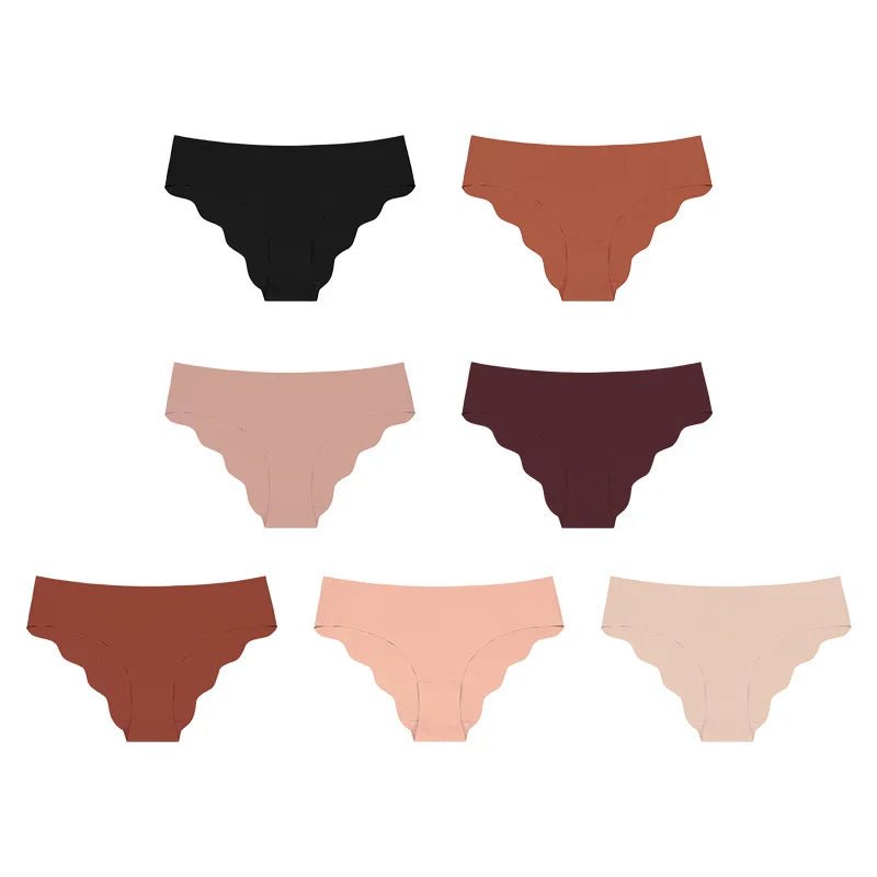 Cut Laser Design Ladies Low Waist No Trace Panty Women Comfortable Ice Silk Invisible Seamless Panties - Bubble Girl