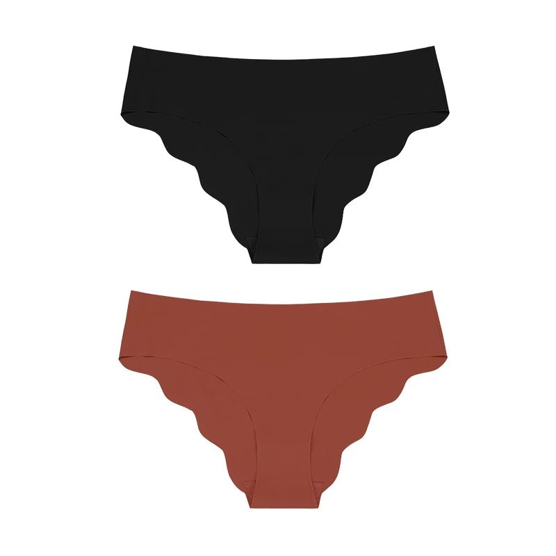 Cut Laser Design Ladies Low Waist No Trace Panty Women Comfortable Ice Silk Invisible Seamless Panties - Bubble Girl