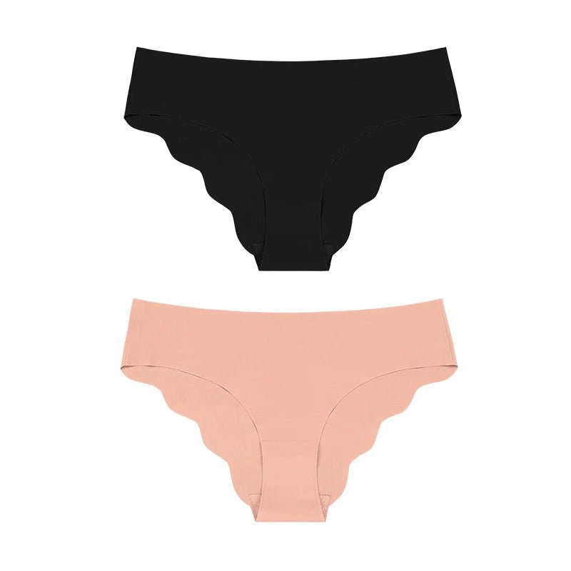 Cut Laser Design Ladies Low Waist No Trace Panty Women Comfortable Ice Silk Invisible Seamless Panties - Bubble Girl