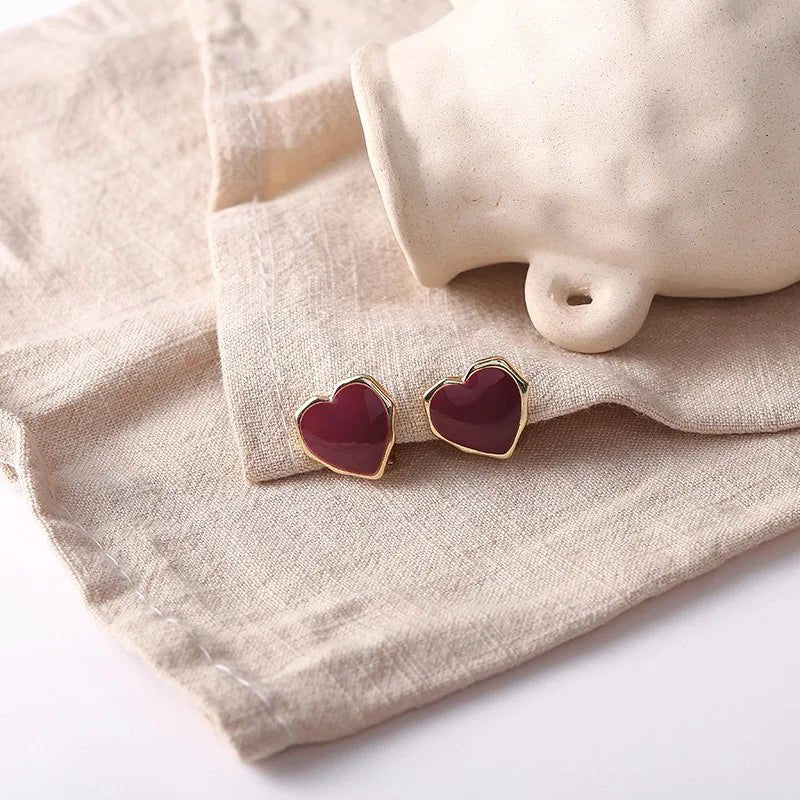 Daily Red Hearts Girls Doop Earrings Love Bohemian Earrings Fashion New Women Accessories - Bubble Girl