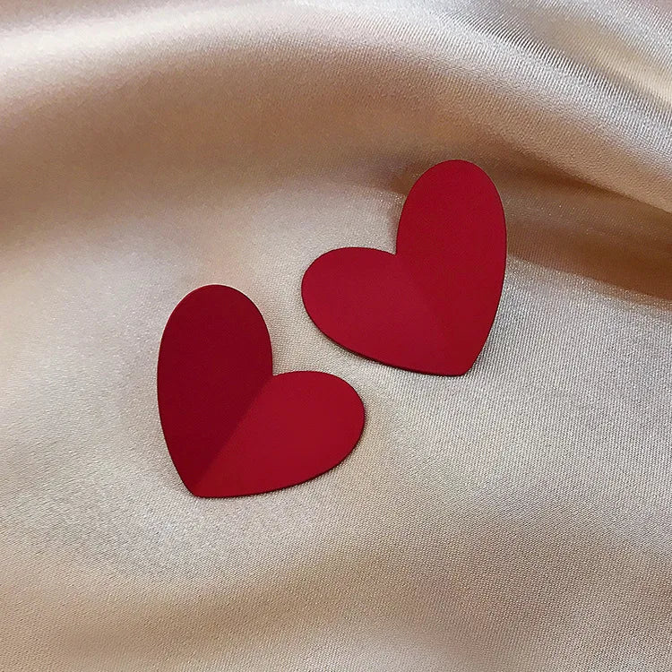 Daily Red Hearts Girls Doop Earrings Love Bohemian Earrings Fashion New Women Accessories - Bubble Girl