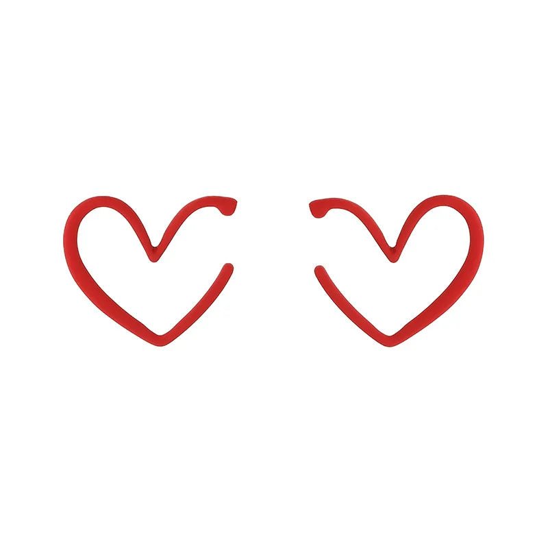 Daily Red Hearts Girls Doop Earrings Love Bohemian Earrings Fashion New Women Accessories - Bubble Girl