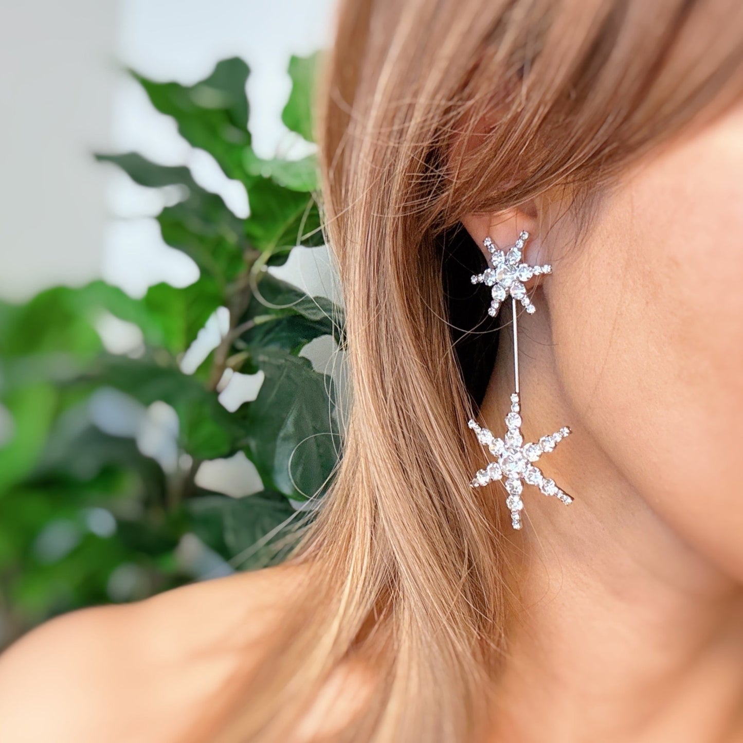 Double Starburst Statement Earrings - Bubble Girl
