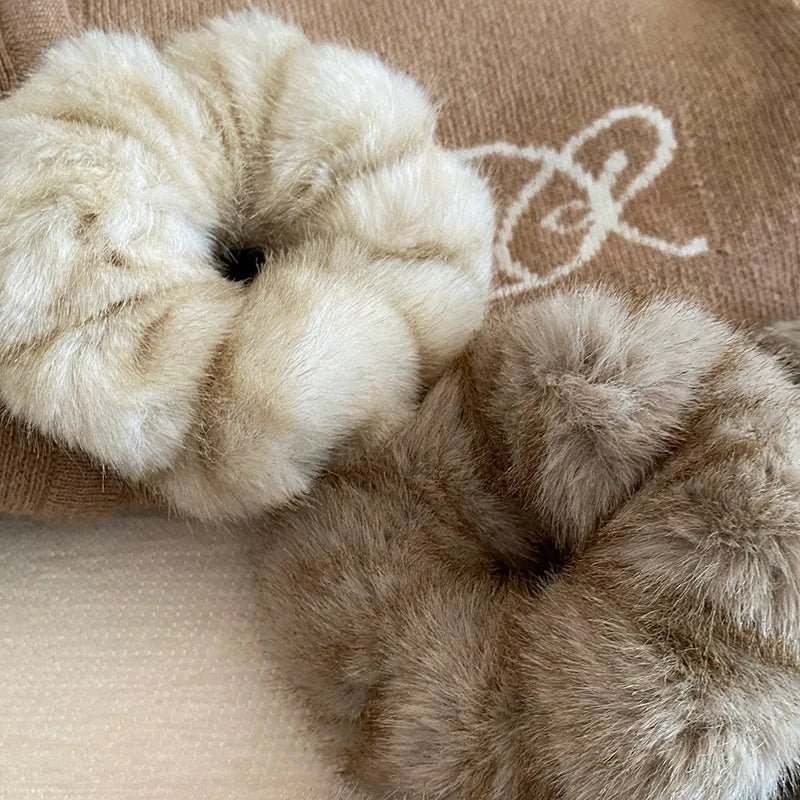 Fur Elastic Hair Bands Scrunchies - Bubble Girl