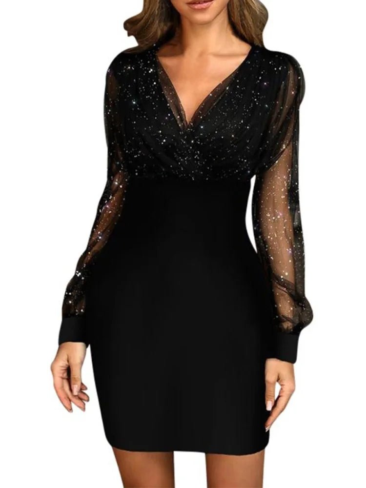Holiday Party Long Sleeve Dress - Bubble Girl