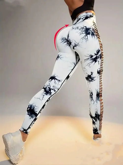 Hollow Black Seamless Women Gym Leggings - Bubble Girl