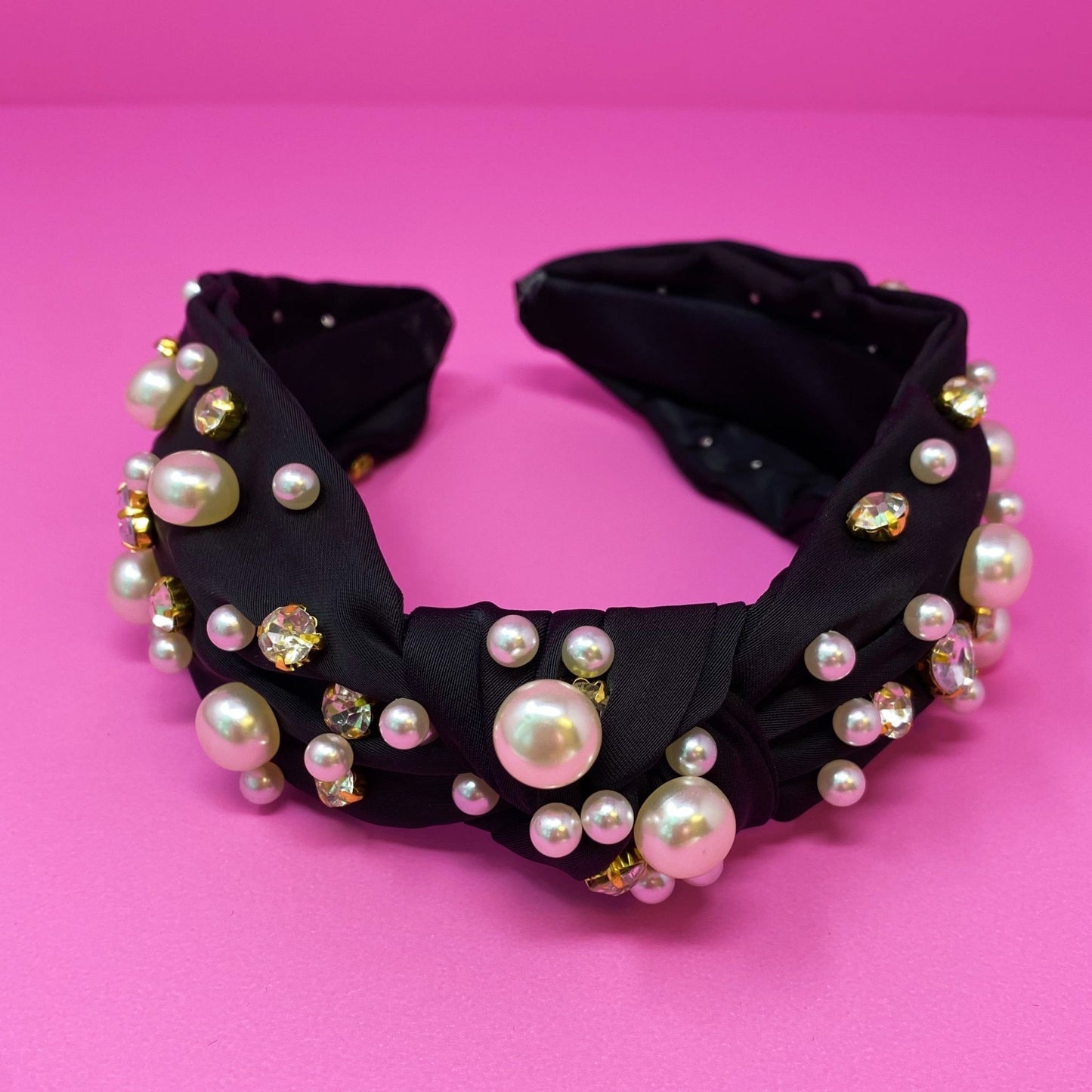 Jeweled Satin Headband - Bubble Girl