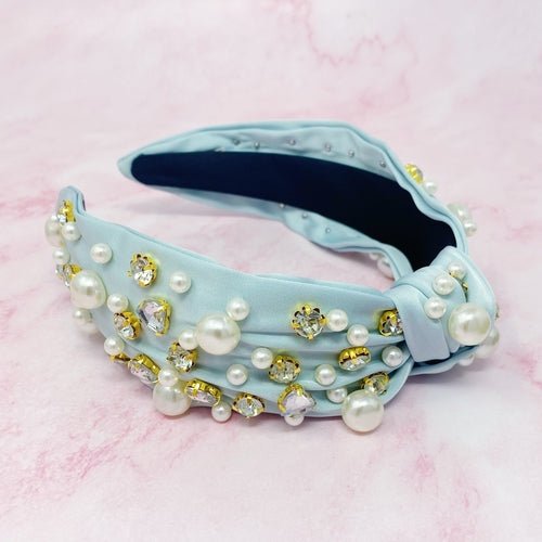 Jeweled Satin Headband - Bubble Girl