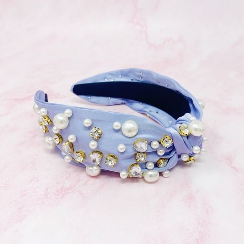 Jeweled Satin Headband - Bubble Girl