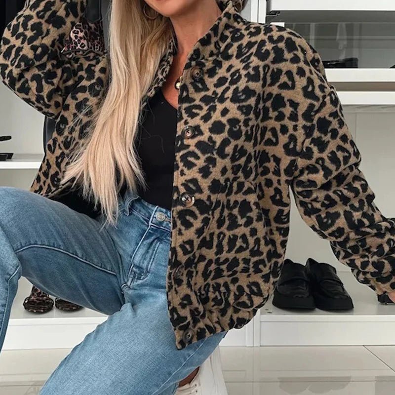 Leopard Collar Jacket - Bubble Girl