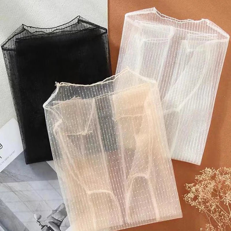Mesh T-Shirts Transparent Lace Blouse Long Sleeve - Bubble Girl
