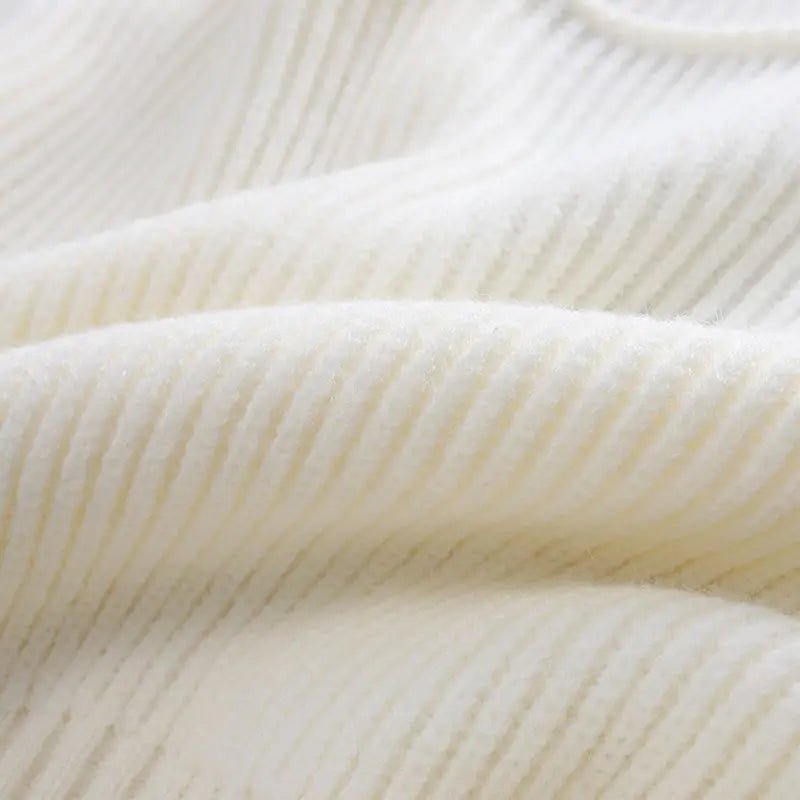 Retro Fashion Sweater Set for Women's Deep V - Bubble Girl