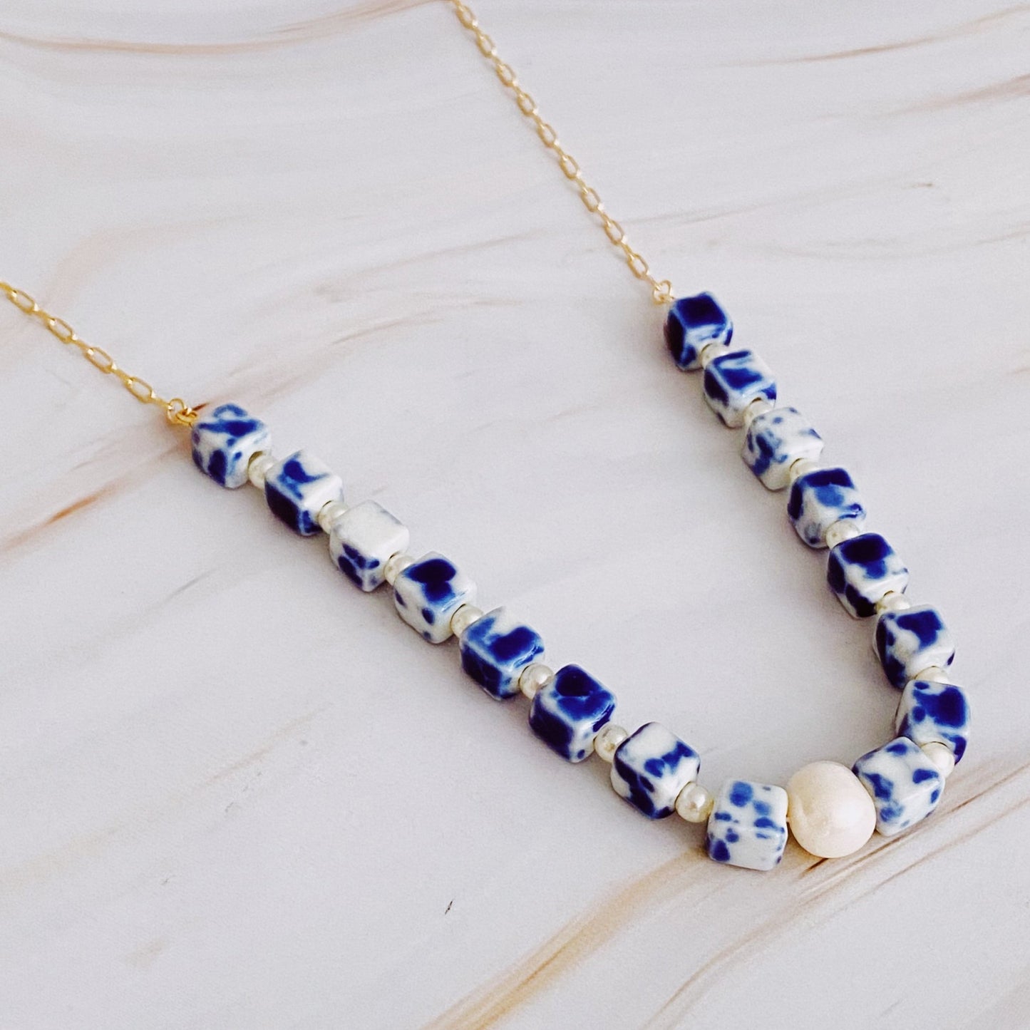 Santorini Touch Freshwater Pearl Necklace - Bubble Girl