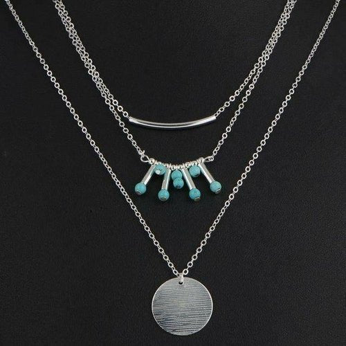 Turquoise Multilayer Necklace - Bubble Girl
