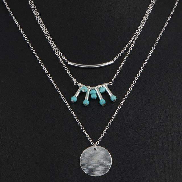 Turquoise Multilayer Necklace - Bubble Girl