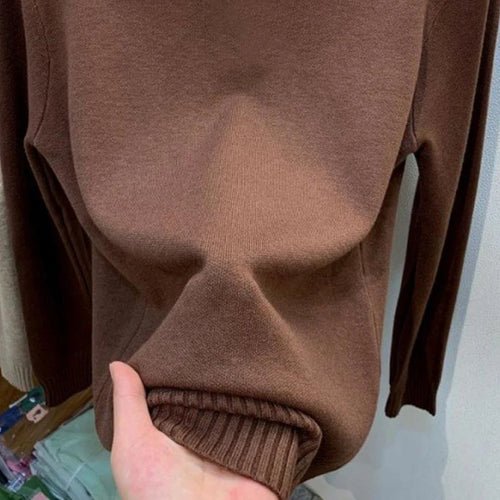 Turtleneck Solid Sweater Women Fashion Stretch Tops Knitted - Bubble Girl