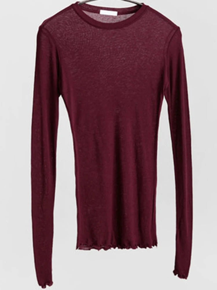 Women Cotton Elastic Long Sleeve - Bubble Girl