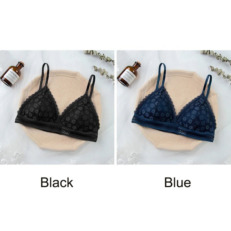 Women Lace Bra Comfortable Stretch Triangle Cup - Bubble Girl
