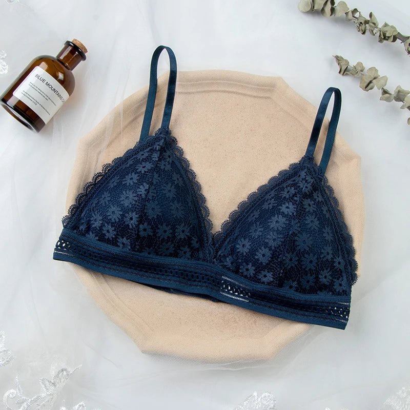 Women Lace Bra Comfortable Stretch Triangle Cup - Bubble Girl