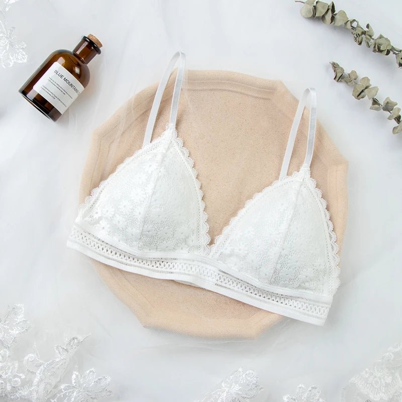 Women Lace Bra Comfortable Stretch Triangle Cup - Bubble Girl