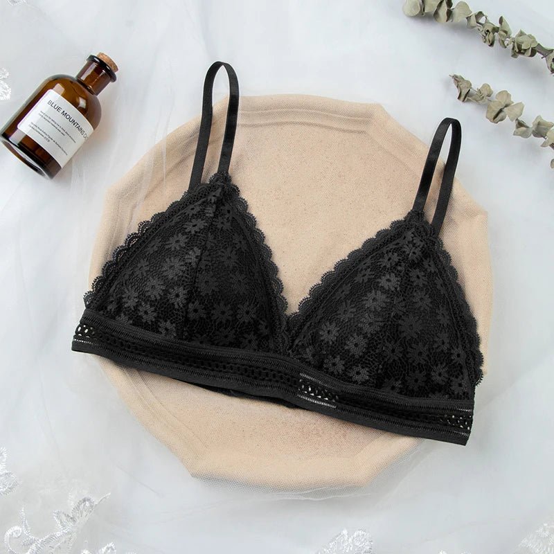 Women Lace Bra Comfortable Stretch Triangle Cup - Bubble Girl