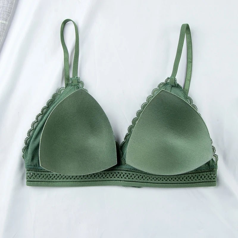 Women Lace Bra Comfortable Stretch Triangle Cup - Bubble Girl