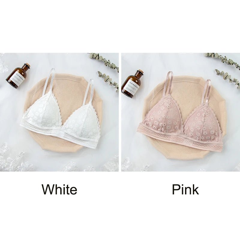 Women Lace Bra Comfortable Stretch Triangle Cup - Bubble Girl