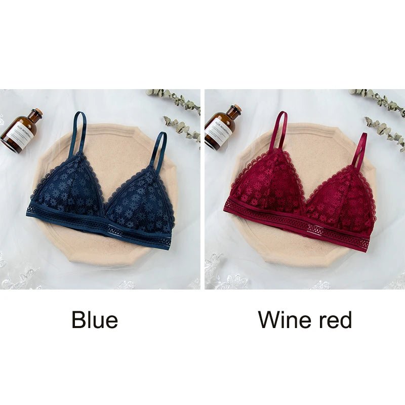 Women Lace Bra Comfortable Stretch Triangle Cup - Bubble Girl