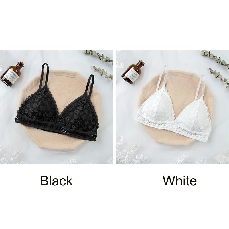 Women Lace Bra Comfortable Stretch Triangle Cup - Bubble Girl