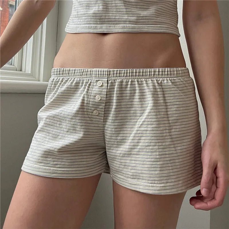 Women Pajamas Shorts Solid/Floral/Striped Print - Bubble Girl