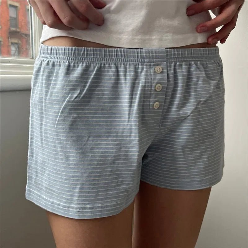 Women Pajamas Shorts Solid/Floral/Striped Print - Bubble Girl
