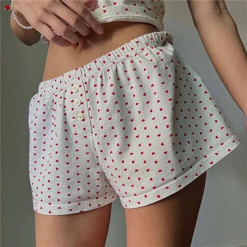 Women Pajamas Shorts Solid/Floral/Striped Print - Bubble Girl