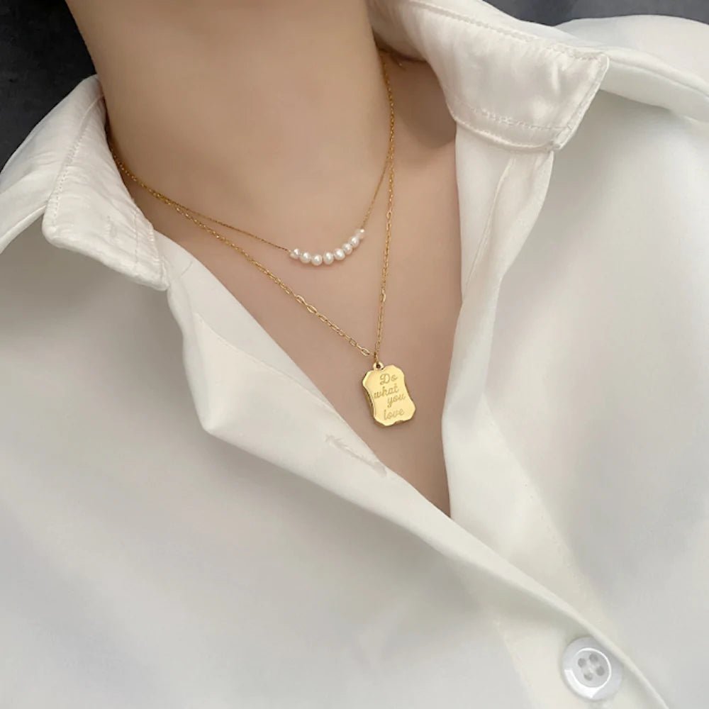 Womens Do What You Love Layered Look Necklace - Bubble Girl