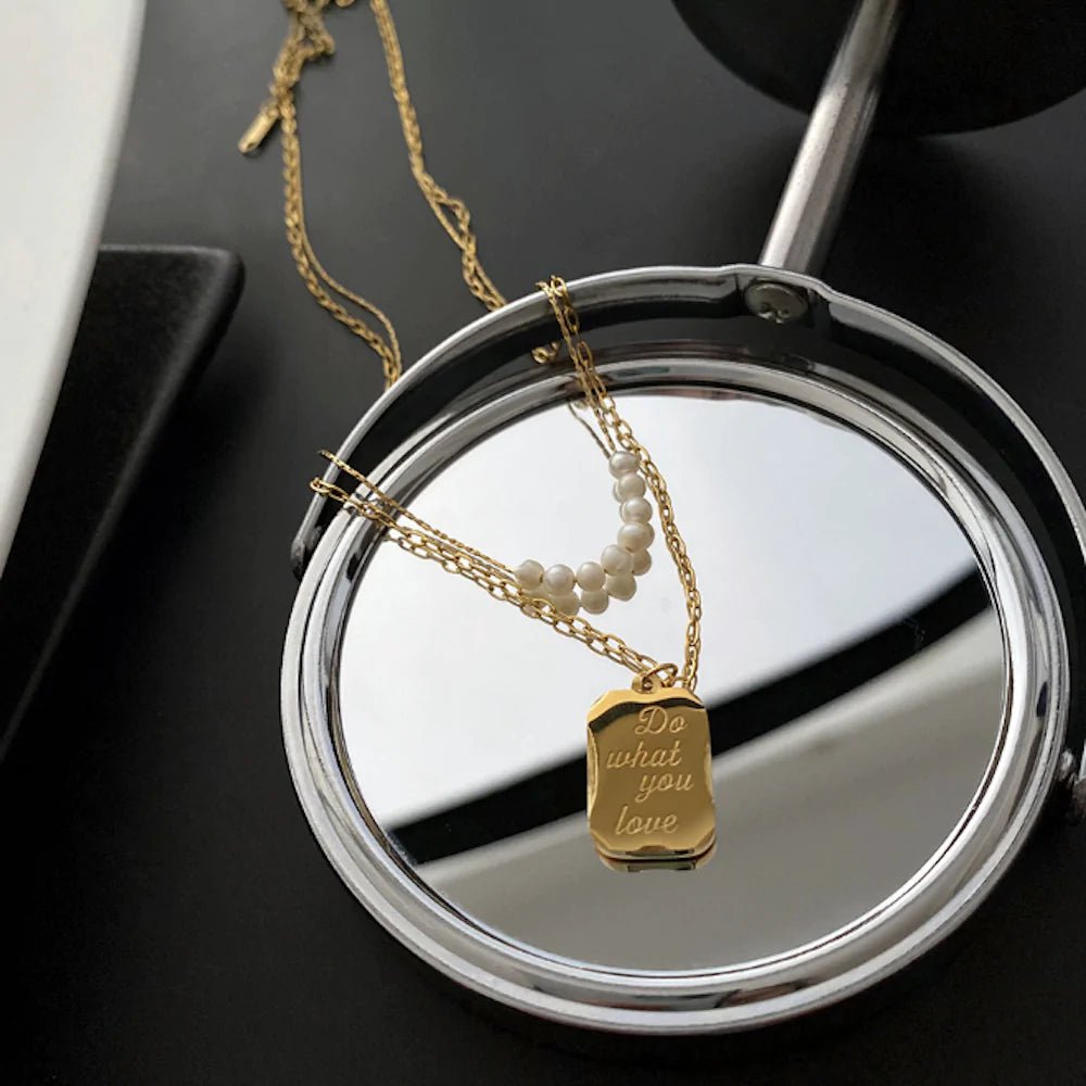 Womens Do What You Love Layered Look Necklace - Bubble Girl